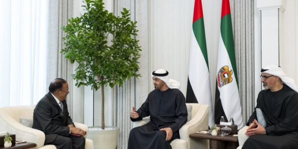 NSA Ajit Doval met with UAE President Mohammed bin Zayed Al Nahyan.