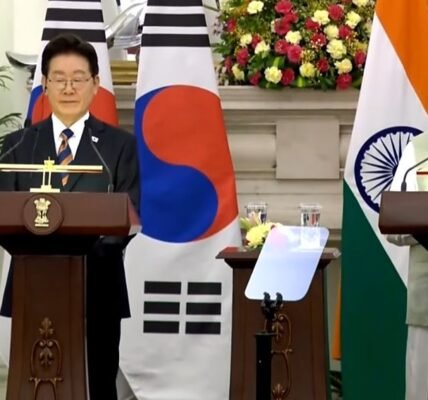 PM Narendra Modi held talks with South Korean President Lee Jae-myung.