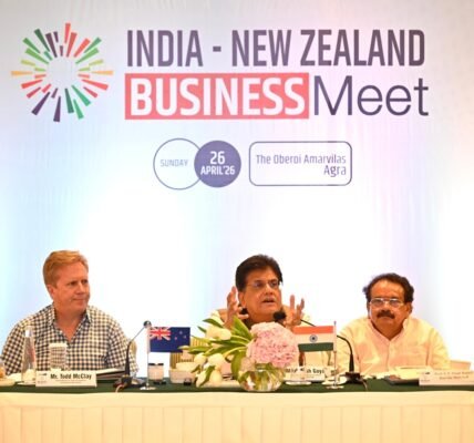 Piyush Goyal urged the industry to leverage opportunities in education, talent mobility, and cross-sectoral areas under the India-New Zealand Free Trade Agreement.