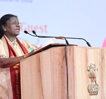 President Droupadi Murmu addressed the convocation ceremony of the National Defence University in Gandhinagar.
