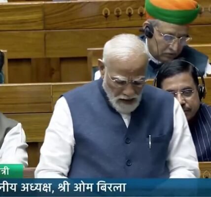 Prime Minister Narendra Modi addressed the Lok Sabha.