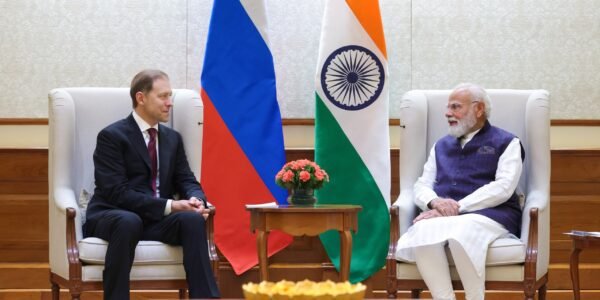 Russia First Deputy Prime Minister Denis Manturov met with Prime Minister Narendra Modi.