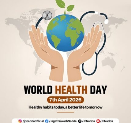 Union Health Minister JP Nadda extended his greetings on World Health Day.
