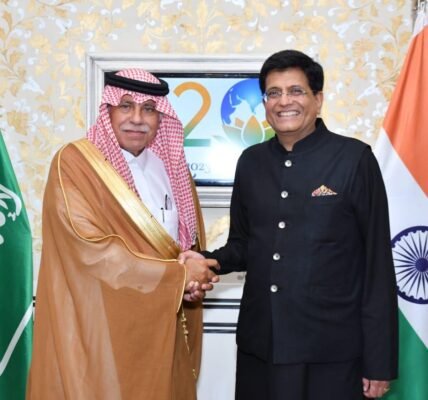 Union Minister Piyush Goyal held a virtual call with Saudi Arabia Minister of Commerce, Dr. Majid bin Abdullah Al Qasabi.
