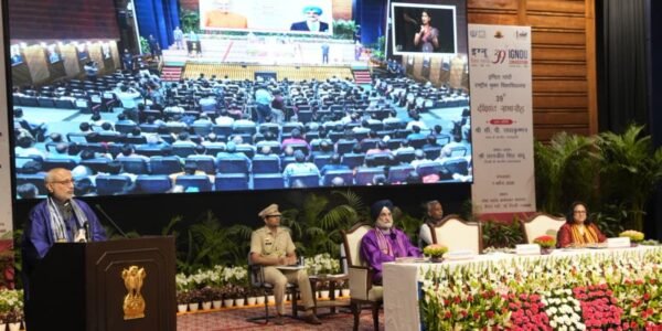 Vice President C.P. Radhakrishnan addressed the 39th Convocation of the Indira Gandhi National Open University (IGNOU) in New Delhi.