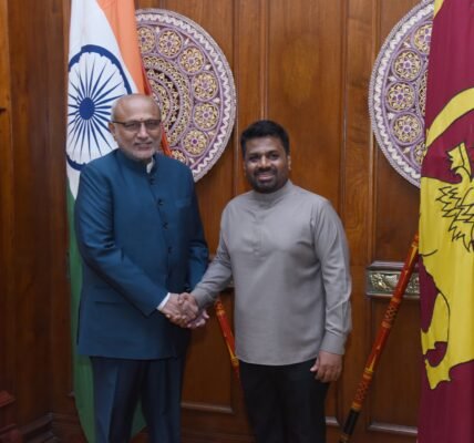 Vice President C.P. Radhakrishnan met with Lankan President Anura Kumara Dissanayake today.