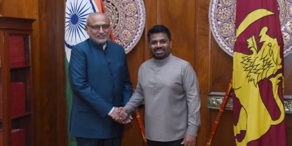 Vice President C.P. Radhakrishnan met with Lankan President Anura Kumara Dissanayake today.