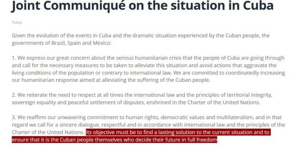 governments of Brazil, Mexico, and Spain have expressed deep concern over the severe humanitarian crisis facing the people of Cuba