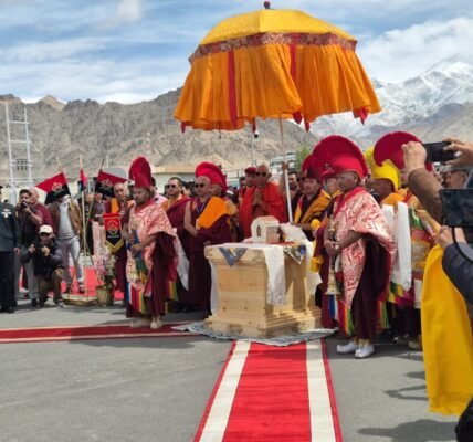 sacred relics of Lord Buddha have arrived in Ladakh