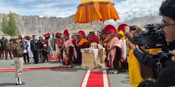 sacred relics of Lord Buddha have arrived in Ladakh