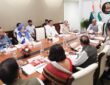 Defence Minister Rajnath Singh presided over the 5th meeting of the Informal Group of Ministers (IGOM) on West Asia at Kartavya Bhawan-2 in New Delhi.