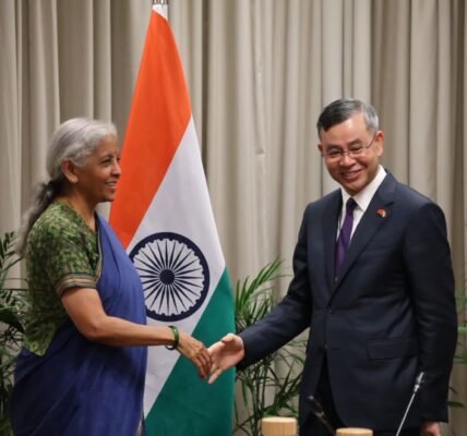 Finance Minister Nirmala Sitharaman met with Vietnam Finance Minister Ngo Van Tuan in New Delhi today.