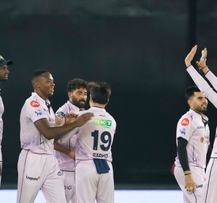 Gujarat Titans defeated Sunrisers Hyderabad by 82 runs to secure the top spot on the points table.