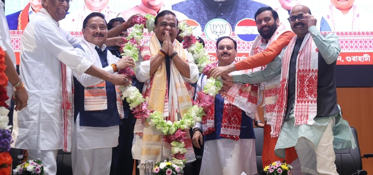 Himanta Biswa Sarma was unanimously elected as the leader of the BJP Legislative Party in Assam.