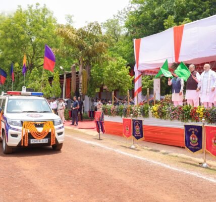 Home Minister Amit Shah flagged off 400 emergency vehicles in the Raipur district of Chhattisgarh.