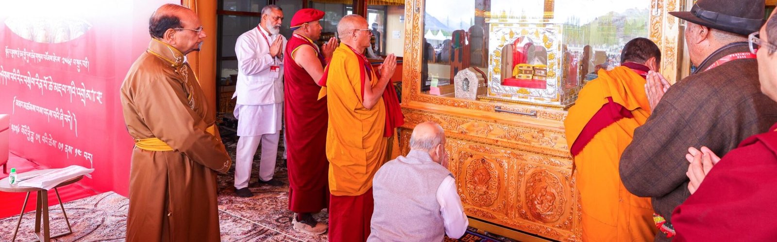 Home Minister Amit Shah inaugurated an exhibition of the holy relics of Tathagata Buddha in Leh on the occasion of Buddha Purnima.