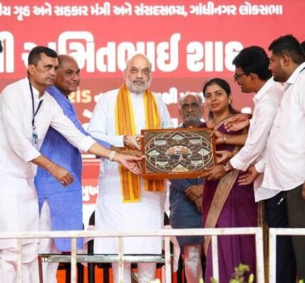 Home Minister Amit Shah inaugurated and laid the foundation stones for development works worth ₹340 crore in the Kalol and Gandhinagar