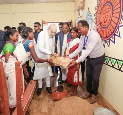 Home Minister Amit Shah today inaugurated the Shaheed Veer Gundadhur Seva Dera Jan Suvidha Kendra in Bastar, Chhattisgarh.