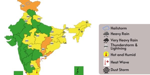 IMD forecast heavy rainfall in parts of the country, including the Northeast.
