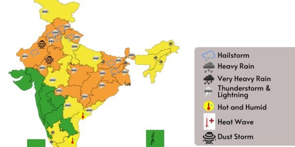 IMD forecasts heavy rainfall in the northeastern and peninsular parts of the country over the next two days.