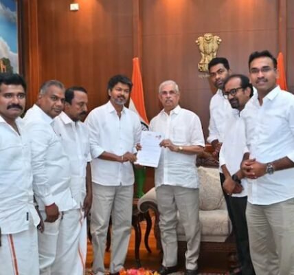 In Tamil Nadu, TVK party chief C. Joseph Vijay met with the Governor and staked a claim to form the new government in the state.