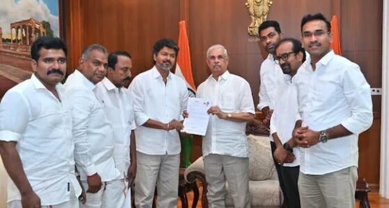 In Tamil Nadu, TVK party chief C. Joseph Vijay met with the Governor and staked a claim to form the new government in the state.