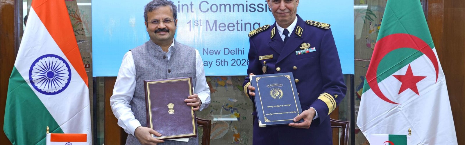 India-Algeria Joint Commission agreed to further enhance defense cooperation during its inaugural meeting in New Delhi