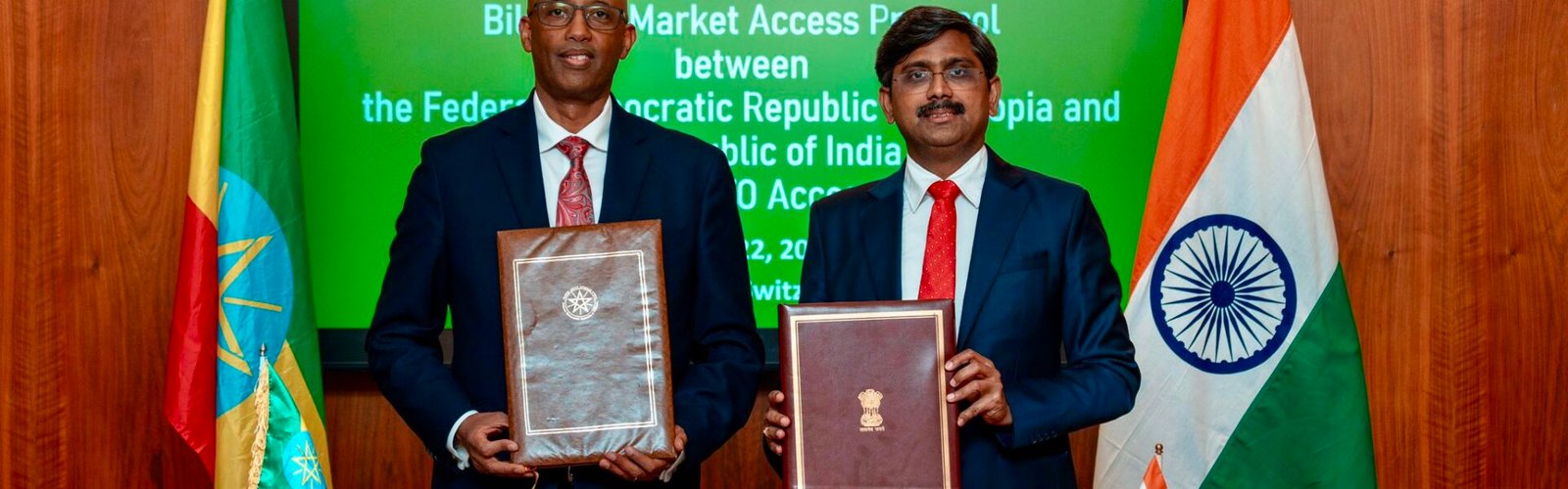 India and Ethiopia signed a bilateral accession protocol in Geneva for Ethiopia membership in the WTO.