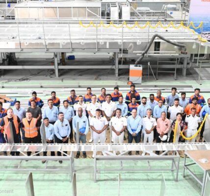 Indian Coast Guard organized the Girder Laying ceremony for an indigenously built Air Cushion Vehicle in Goa