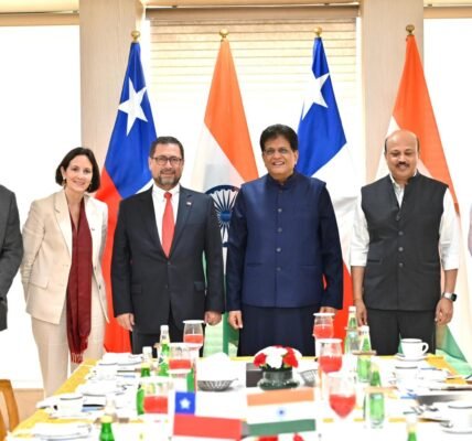 Industry Minister Piyush Goyal met with Chile Foreign Minister Francisco Pérez Mackenna.