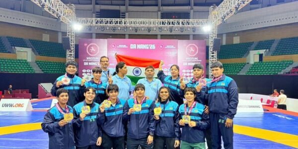 PM Modi congratulated the Indian wrestlers for their stellar performance at the 2026 Under-23 Asian Championships.
