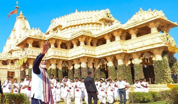प्रधानमंत्री मोदी ने सोमनाथ मंदिर को भारत की दृढ़ता, एकता और सभ्यतागत शक्ति का शाश्वत प्रतीक बताया