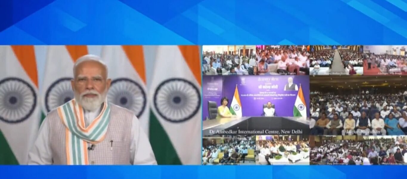 PM Modi distributed over 51,000 appointment letters to newly appointed youths in the government at the Rozgar Mela.