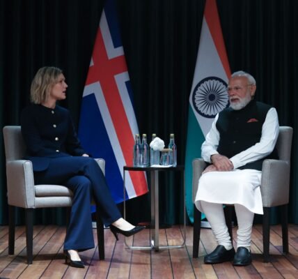 PM Modi held a bilateral meeting with the Prime Minister of Iceland, Katrín Jakobsdóttir, in Oslo during the third India-Nordic Summit.