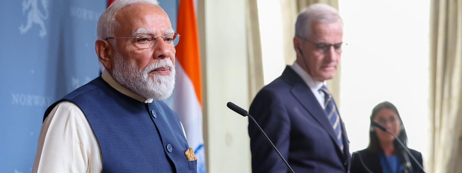 PM Modi held bilateral talks with Norwegian Prime Minister Jonas Gahr Støre in Oslo.