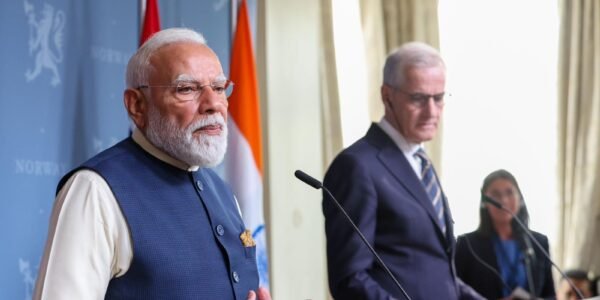 PM Modi held bilateral talks with Norwegian Prime Minister Jonas Gahr Støre in Oslo.