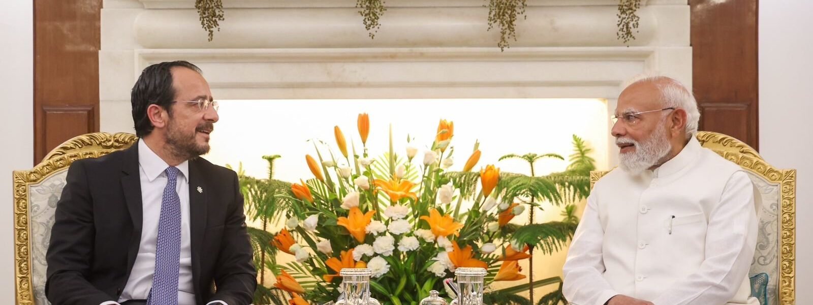 PM Modi held discussions with the President of Cyprus, Nikos Christodoulides, in New Delhi.