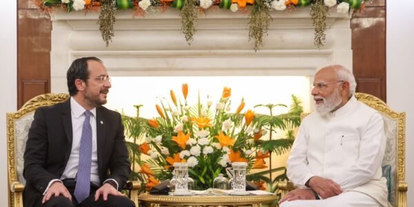 PM Modi held discussions with the President of Cyprus, Nikos Christodoulides, in New Delhi.