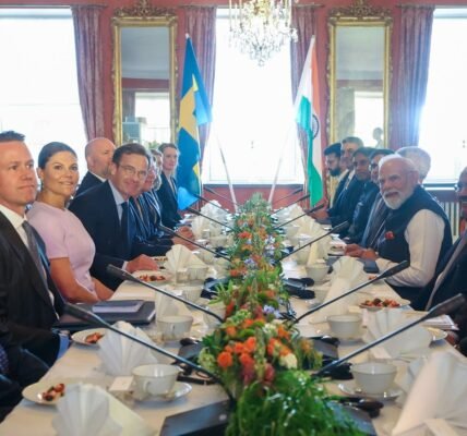 PM Modi held talks with Swedish Prime Minister Ulf Kristersson in Gothenburg.