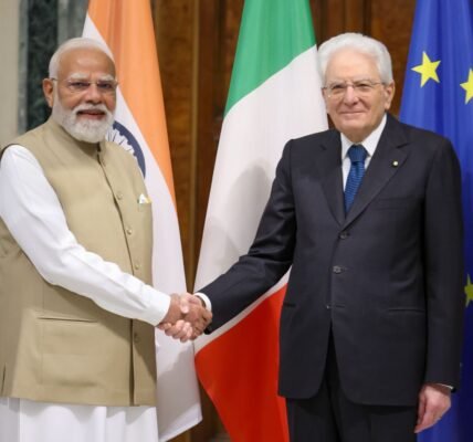 PM Modi met with Italian President Sergio Mattarella today.