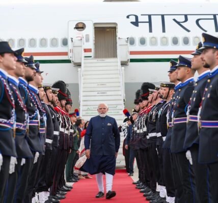 PM Narendra Modi arrived in Rome last night on his first bilateral visit to Italy.