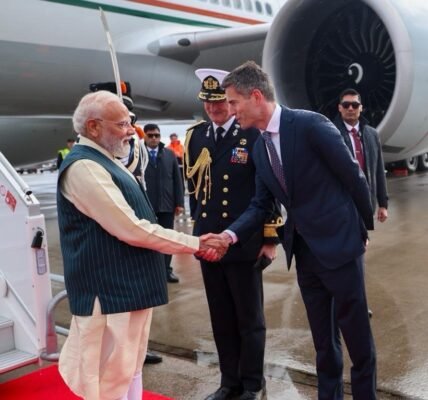 PM Narendra Modi arrived in the Netherlands on the second leg of his five-nation tour