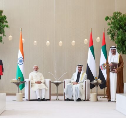 PM Narendra Modi paid an official visit to the United Arab Emirates today.