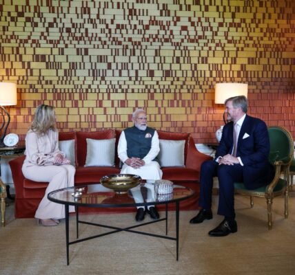 Prime Minister Modi met with King Willem-Alexander and Queen Máxima of the Netherlands.