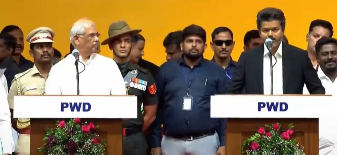 TVK Chief C. Joseph Vijay took the oath as the Chief Minister of Tamil Nadu.