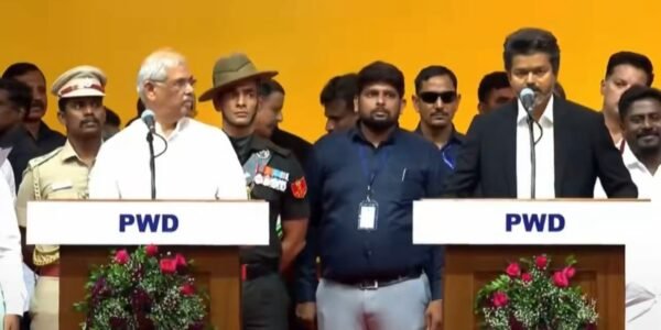 TVK Chief C. Joseph Vijay took the oath as the Chief Minister of Tamil Nadu.