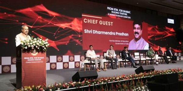 Union Education Minister Dharmendra Pradhan inaugurated IIT Madras first Technology Summit at Bharat Mandapam.