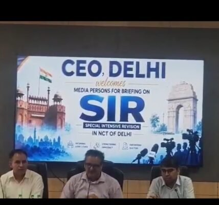 process for the Special Intensive Revision (SIR) of the voter list in Delhi will begin on June 20