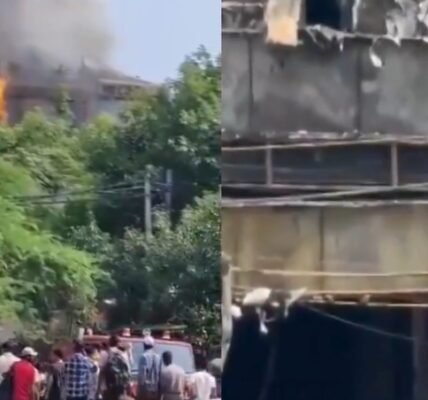 10 people died today in a fire at a hotel located in Malviya Nagar, Delhi.