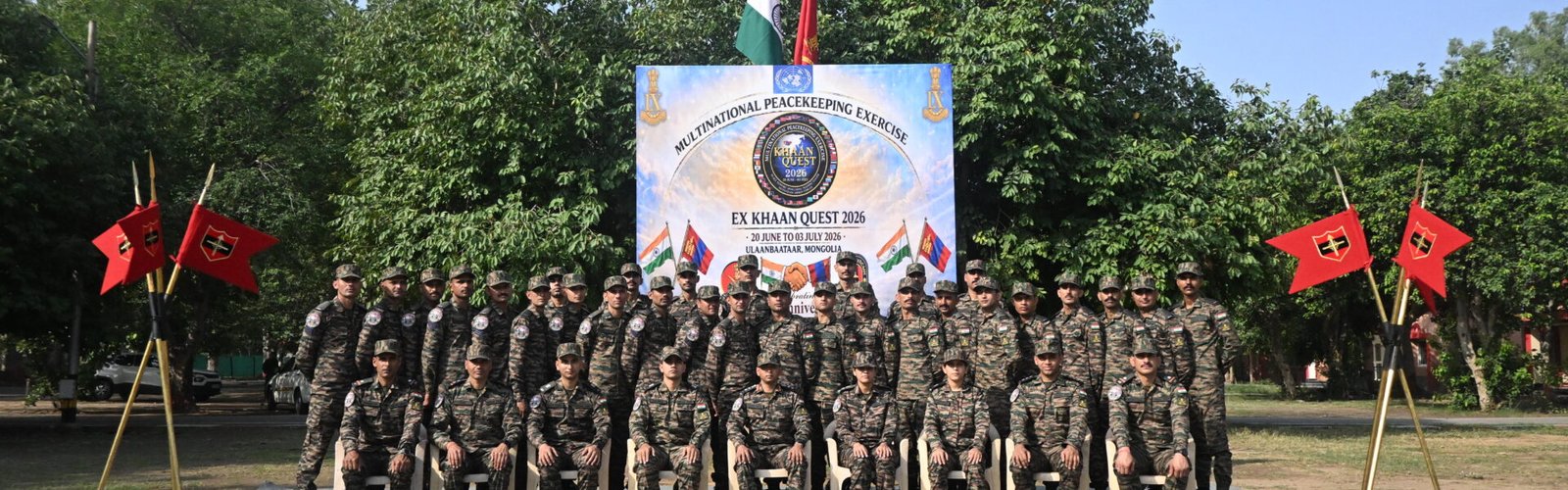 An Indian Army contingent departed today to participate in the multilateral joint military exercise 'Khan Quest'.
